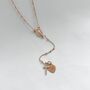 St Mary Rosary Necklace Rose Gold Dinky Heart, thumbnail 2 of 6