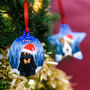 Personalised Snowy Forest Dog Christmas Decoration, thumbnail 9 of 12