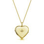 Personalised Gold Plated Heart Locket With Diamond, thumbnail 3 of 7