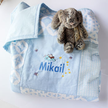 Personalised Baby Quilt Fairy Design, 2 of 6