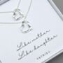 Sterling Silver Mother And Daughter Duo Necklaces, thumbnail 2 of 3