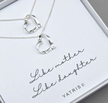 Sterling Silver Mother And Daughter Duo Necklaces, 2 of 3