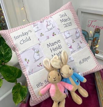 Personalised Bunny Memory Cushion**, 10 of 10