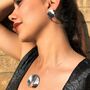 Wave Open Circle Large Sterling Silver Pendant, thumbnail 2 of 5