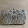 White Grey Handcrafted Rectangular Clutch Bag, thumbnail 3 of 10