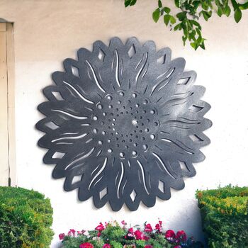 Contemporary Wall Art Sign Home Garden Sunflower, 3 of 6