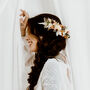 Solstice Dried Flower Half Crown Wedding Headpiece, thumbnail 2 of 4