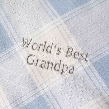 Personalised Grandad Handkerchief Worlds Best Gift, 6 of 7