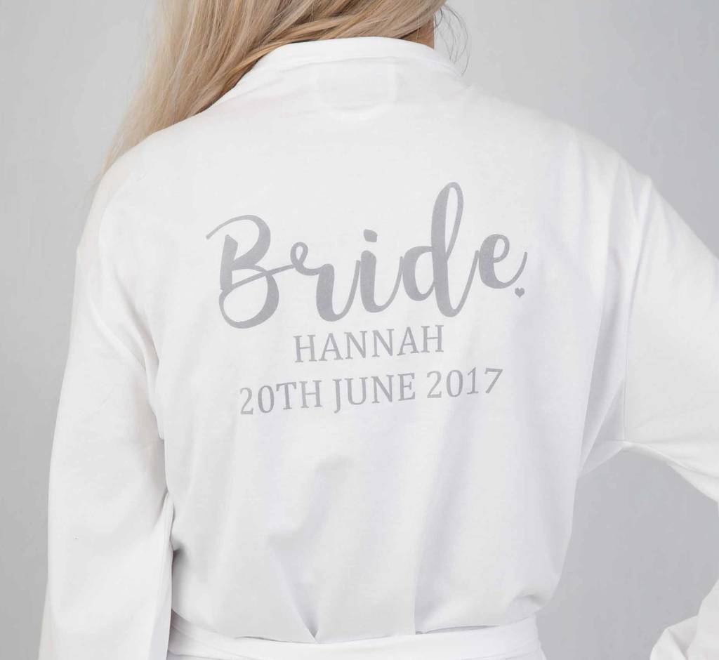 Bride Personalised Wedding Robe, 1 of 4