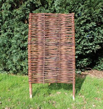 Handwoven Willow Wicker Hurdle Fence Panels, 2 of 3