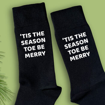 Toe Be Merry Men's Christmas Socks, 2 of 2