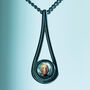 Personalised Droplet Hidden Photo Necklace In Sterling Silver, thumbnail 1 of 10