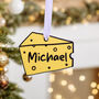 Personalised Cheese Christmas Bauble Decoration, thumbnail 1 of 7