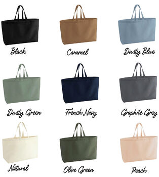 Brunch Society Premium Canvas Oversized Tote Bag, 7 of 10