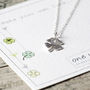 Lucky Clover Necklace In Silver Gold Or Rose Gold, thumbnail 5 of 12
