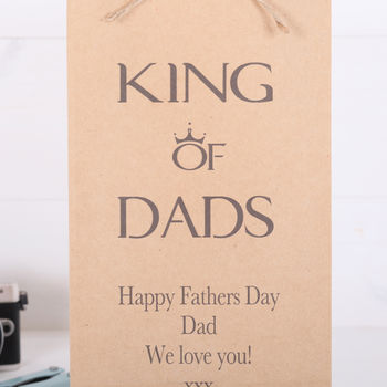 Personalised King Of Dads Father's Day Gift Bag, 2 of 2