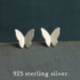 Sterling Silver Butterfly Stud Earrings, thumbnail 4 of 5