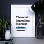 'The Secret Ingredient Is Always Cheese.' Kitchen Print, thumbnail 2 of 8