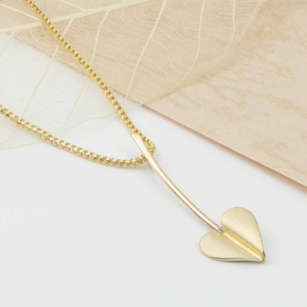Personalised 9ct Gold Heart & Tag Necklace