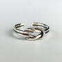 Sterling Silver Square Knot Adjustable Ring, thumbnail 1 of 5