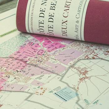 Set Of Two Burgundy Great Vineyards Maps, 6 of 12