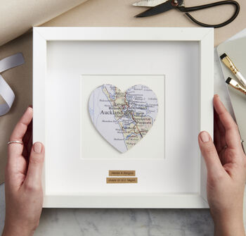 Personalised Single Heart Map Picture, 2 of 5