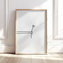 Cute Heart Flower Minimalist Line Drawing Print, thumbnail 2 of 7