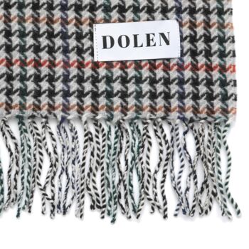 Houndstooth Cashmere Scarf, 2 of 3