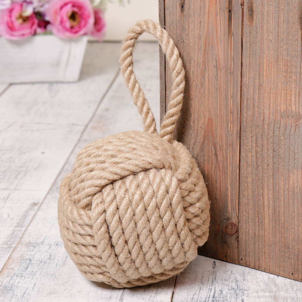 nautical jute door stop by dibor