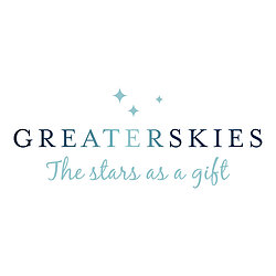 GreaterSkies white logo stars