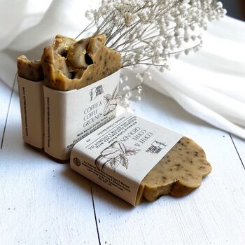 Soap Bar With Upcycled Exfoliating Coffee Grounds Eco Gift, 5 of 10