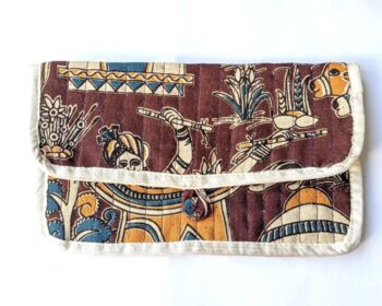 Colourful Handmade Quilted Kalamkari Pouches, 5 of 10