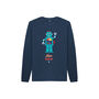 Retro Robot Kids Unisex Organic Cotton Sweatshirt, thumbnail 3 of 7
