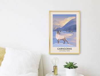 Cairngorms National Park Travel Poster Art Print, 3 of 8