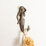 Mermaid Coat Hook Cast Antique Iron Wall Mounted, thumbnail 1 of 4