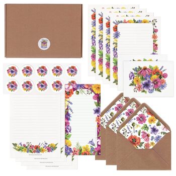 Colourful Flowers Writing Set, 3 of 5