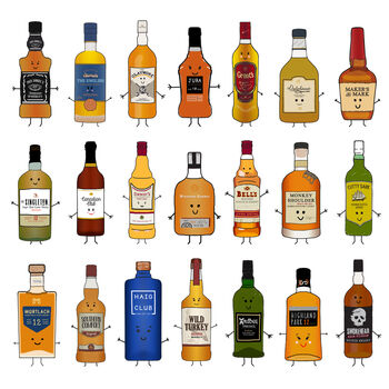 'Whisky Business' Whisky Montage Print, 3 of 4