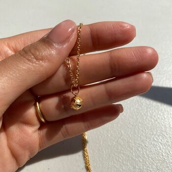 18k Gold Plated Globe World Necklace, 3 of 6