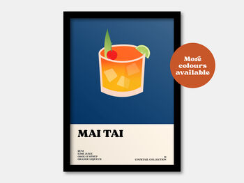 Mai Tai Cocktail Print, 3 of 7