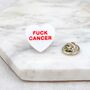 F Cancer Heart Pin Badge, thumbnail 8 of 12