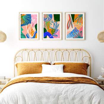 Colourful Oversized Abstract Leaf Art Print, 7 of 12