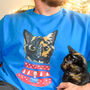 Funny Cat Dad Christmas Jumper Personalised, thumbnail 12 of 12