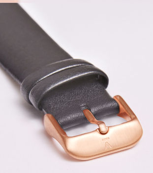 Classic Rose Gold Vegan Leather Watch, 9 of 12