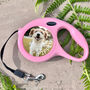 Retractable Pink Photo Dog Lead, thumbnail 1 of 2