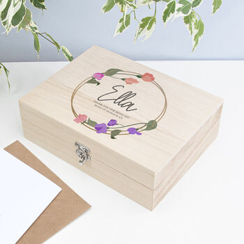 Personalised Floral Bridesmaid Keepsake Box, 7 of 12