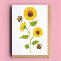 Love Grows Here Sunflower Card, thumbnail 1 of 2