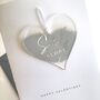 Personalised Monogram Acrylic Valentines Card, thumbnail 6 of 6