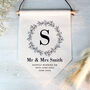 Personalised Floral Wedding Hanging Banner, thumbnail 1 of 3