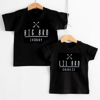 Black Arrow Big Bro Lil Bro T Shirt Set, 4 of 6