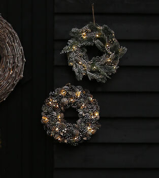 Woodland Flowers And Berries LED Wreath, 2 of 2